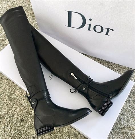 dior boots high|Dior over the knee boots.